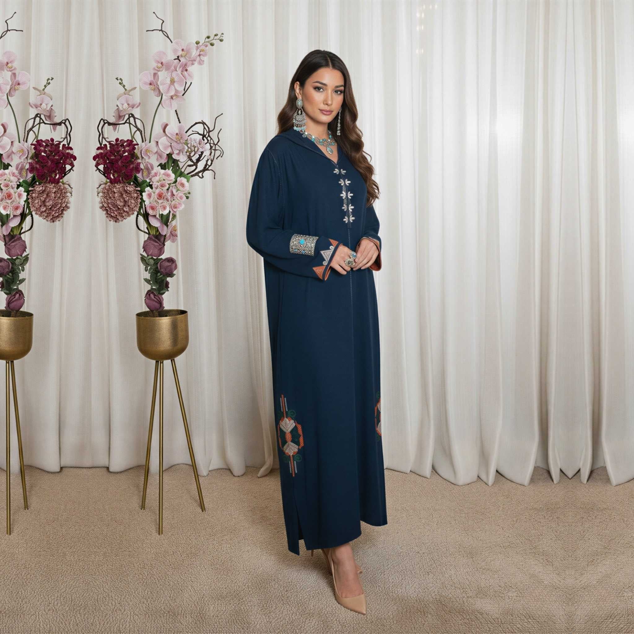 Djellaba Marocaine Majesté Émeraude